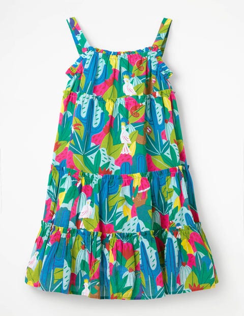 Twirly Woven Dress - Multi Tropical Jungle Twirly Woven Dress - Multi Tropical Jungle