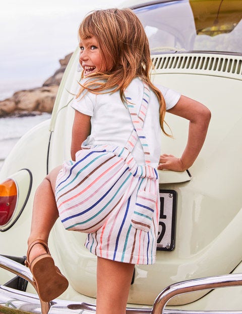 Cross-Back Woven Romper - Multi Stripe Cross-Back Woven Romper - Multi Stripe