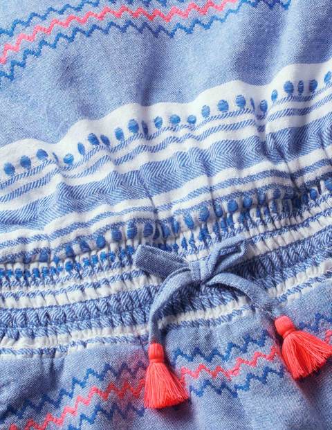 Floaty Woven Playsuit - Blue Dobby Stripe Floaty Woven Playsuit - Blue Dobby Stripe