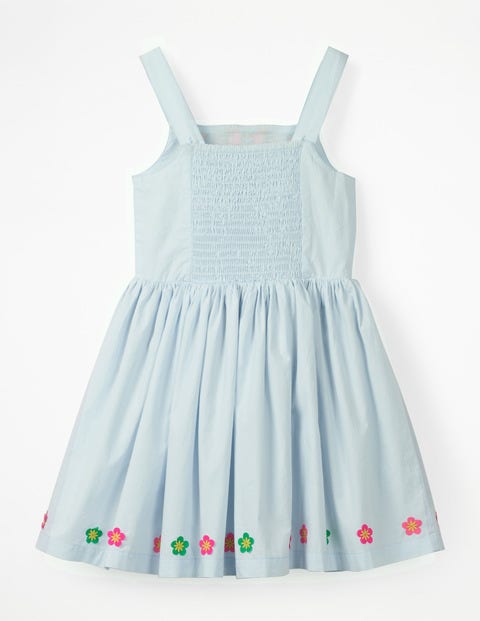 Fun Applique Woven Dress - Ocean Spray Blue Fun Applique Woven Dress - Ocean Spray Blue