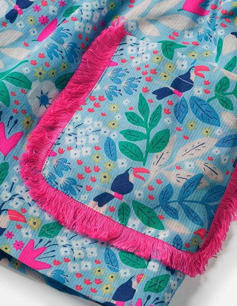 Printed Woven Pocket Romper - Blue Quartz Toucan Garden Printed Woven Pocket Romper - Blue Quartz Toucan Garden