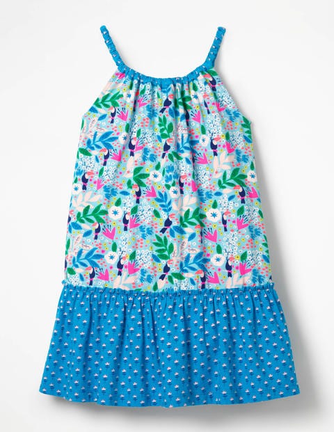 Strappy Hotchpotch Dress - Blue Quartz Toucan Garden Strappy Hotchpotch Dress - Blue Quartz Toucan Garden