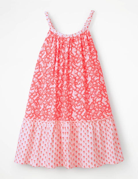 Strappy Hotchpotch Dress - Flamingo Pink Folk Friends Strappy Hotchpotch Dress - Flamingo Pink Folk Friends