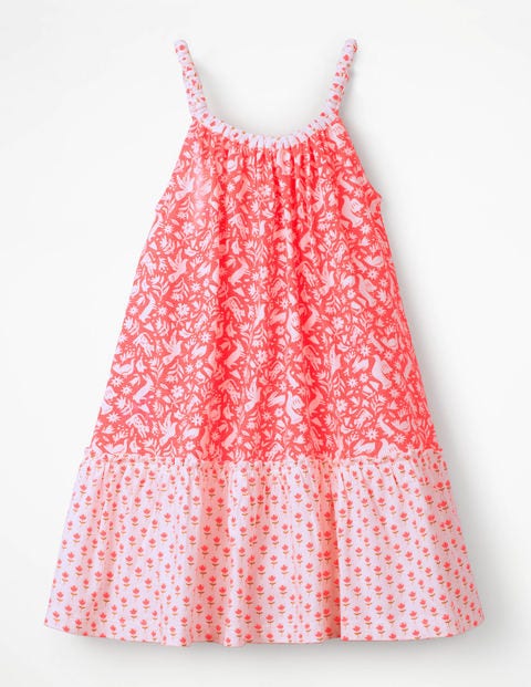 Strappy Hotchpotch Dress - Flamingo Pink Folk Friends Strappy Hotchpotch Dress - Flamingo Pink Folk Friends