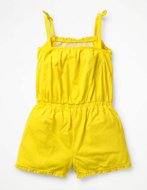 Embroidered Jersey Playsuit - Sunshine Yellow/Toucan Embroidered Jersey Playsuit - Sunshine Yellow/Toucan