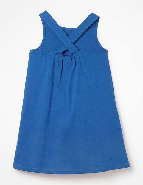 Cross-Back Appliqué Dress - Duke Blue Tortoise Cross-Back Appliqué Dress - Duke Blue Tortoise