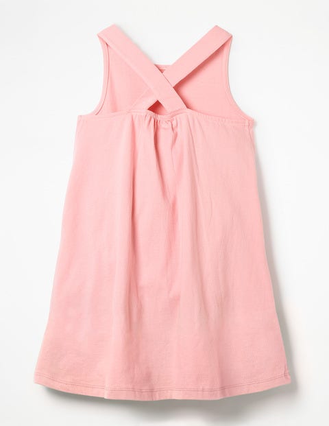 Cross-Back Appliqué Dress - Shell Pink Donkey Cross-Back Appliqué Dress - Shell Pink Donkey