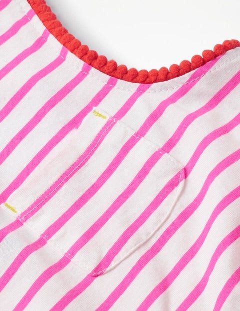 Robe En Jersey Avec Poches - Rayé blanc/rose festival Robe En Jersey Avec Poches - Rayé blanc/rose festival