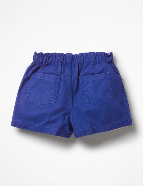 Ruffle Pocket Twill Shorts - Blue Wave Ruffle Pocket Twill Shorts - Blue Wave