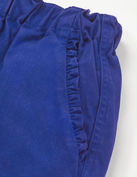 Ruffle Pocket Twill Shorts - Blue Wave Ruffle Pocket Twill Shorts - Blue Wave