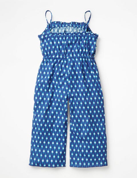 Combinaison À Bretelles - Motif Ikat bleu vague Combinaison À Bretelles - Motif Ikat bleu vague