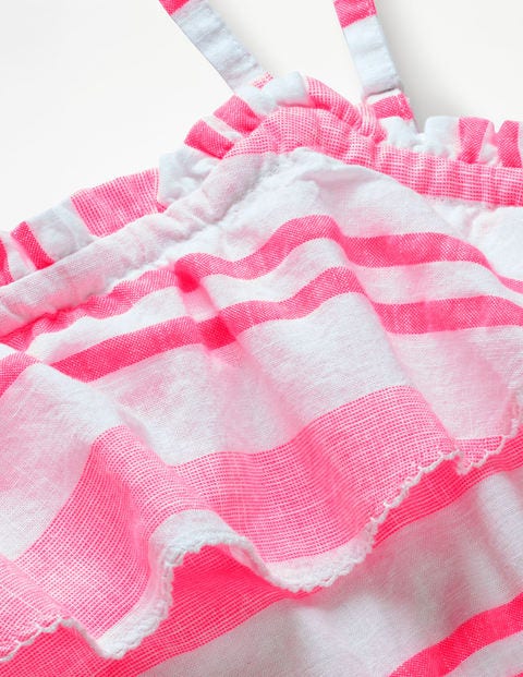 Strappy Jumpsuit - Fluoro Pink Stripe Strappy Jumpsuit - Fluoro Pink Stripe