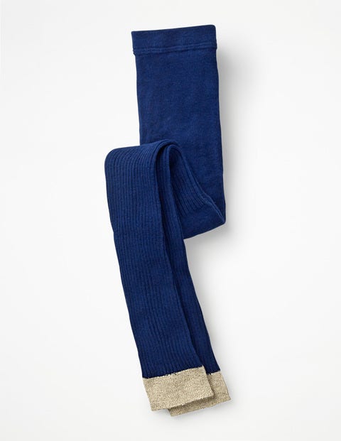 Ribbed Footless Tights - Starboard Blue Ribbed Footless Tights - Starboard Blue