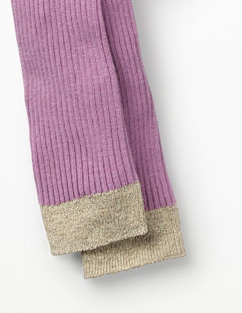 Ribbed Footless Tights - Lilac Pink Ribbed Footless Tights - Lilac Pink