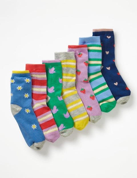 7 Pack Sock Box - Rainbow Birds 7 Pack Sock Box - Rainbow Birds