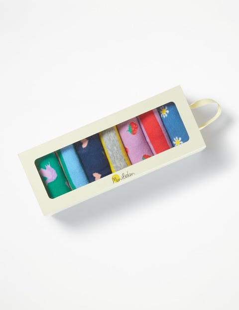 7 Pack Sock Box - Rainbow Birds 7 Pack Sock Box - Rainbow Birds