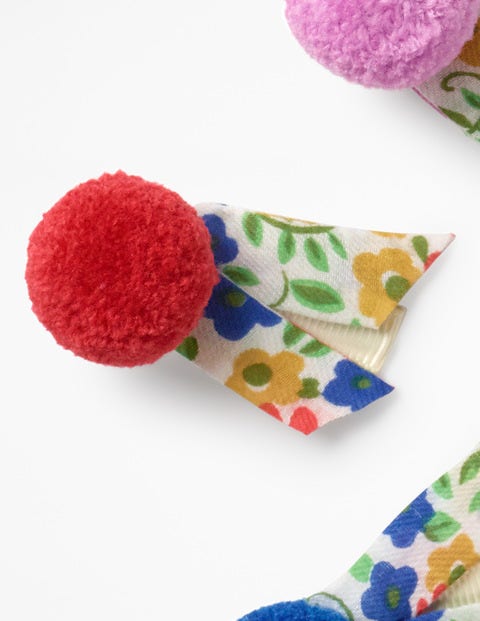 3 Pack Hair Clips - Ecru Jolly Floral 3 Pack Hair Clips - Ecru Jolly Floral