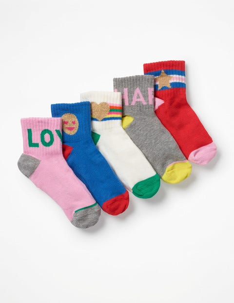 5 Pack Ribbed Sock Box - Multi 5 Pack Ribbed Sock Box - Multi