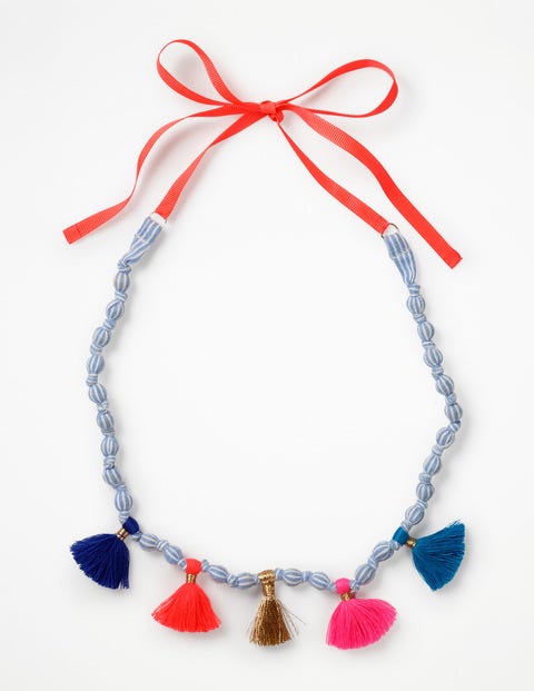 Fabric Necklace - Blue Fabric Necklace - Blue