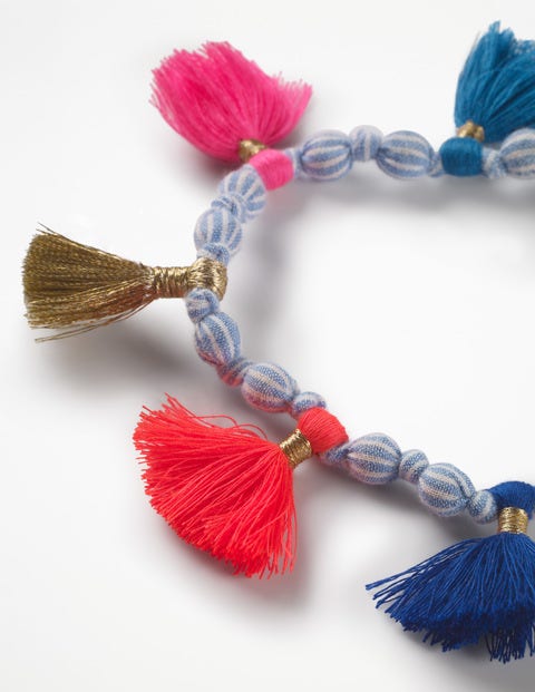 Fabric Necklace - Blue Fabric Necklace - Blue