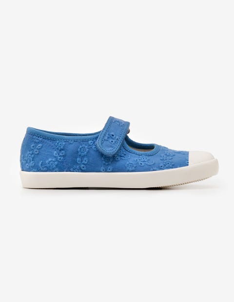 Canvas Mary Janes - Elizabethan Blue Canvas Mary Janes - Elizabethan Blue