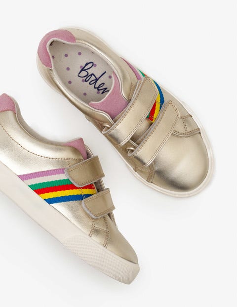 Fun Low Top Sneakers - Pale Gold Metallic Fun Low Top Sneakers - Pale Gold Metallic