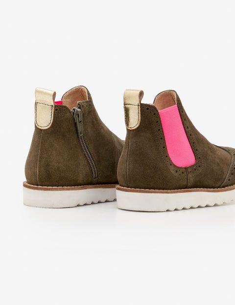 Leather Chelsea Boots - Army Green Leather Chelsea Boots - Army Green