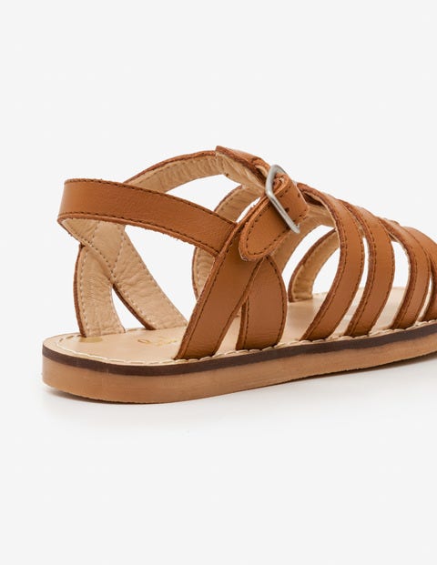 Leather Gladiator Sandals - Tan Leather Gladiator Sandals - Tan