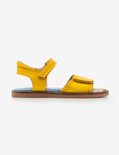 Leather Padded Sandals - Sunshine Yellow Leather Padded Sandals - Sunshine Yellow