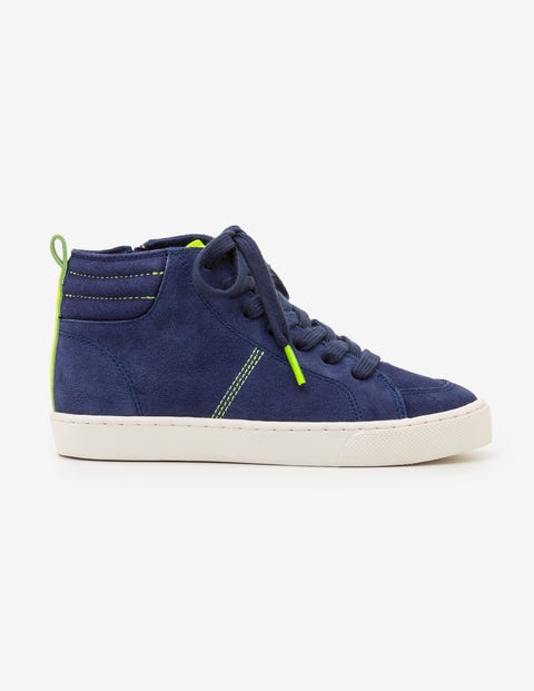 Suede High Top Sneakers - Navy Blue Suede High Top Sneakers - Navy Blue