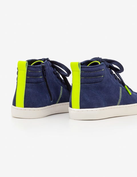 Suede High Top Sneakers - Navy Blue Suede High Top Sneakers - Navy Blue
