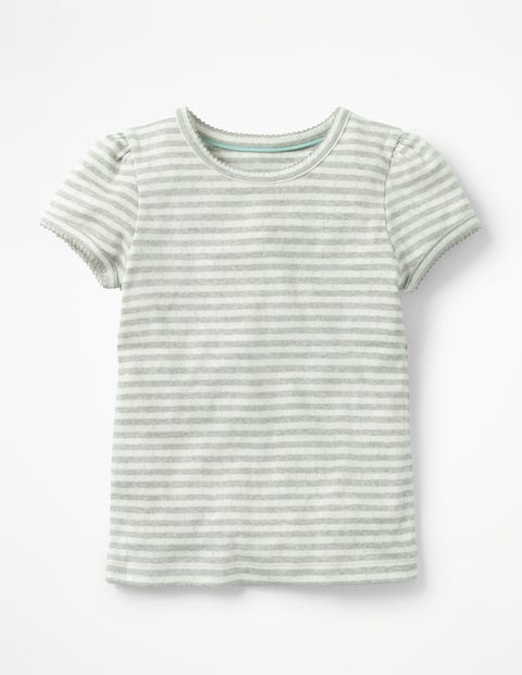 Short-Sleeved Pointelle Top - Mushroom Short-Sleeved Pointelle Top - Mushroom