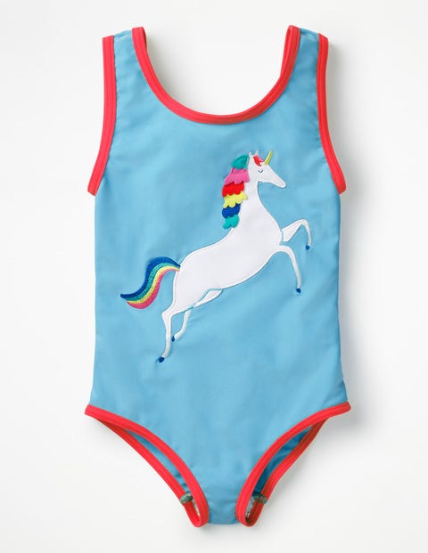 Fun Detail Swimsuit - Candy Blue Unicorn Fun Detail Swimsuit - Candy Blue Unicorn