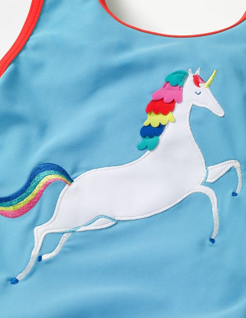 Fun Detail Swimsuit - Candy Blue Unicorn Fun Detail Swimsuit - Candy Blue Unicorn