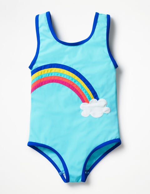Fun Detail Swimsuit - Light Blue Rainbow Fun Detail Swimsuit - Light Blue Rainbow