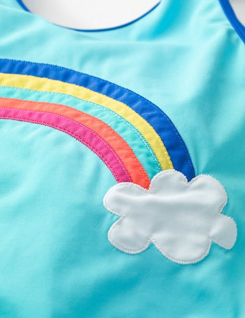 Fun Detail Swimsuit - Light Blue Rainbow Fun Detail Swimsuit - Light Blue Rainbow