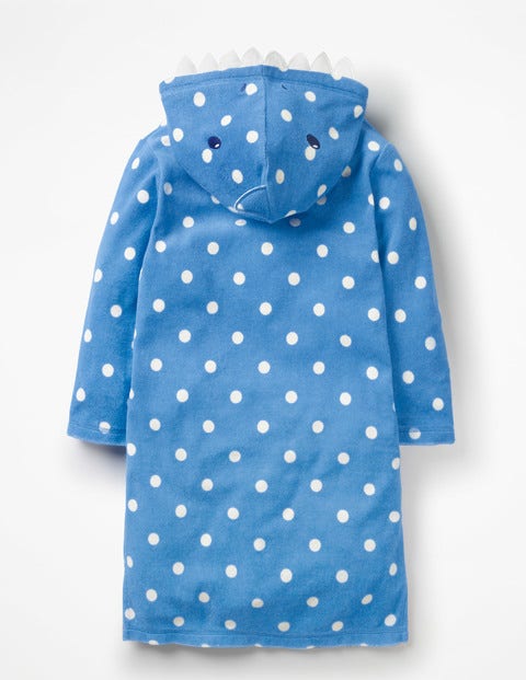 Appliqué Towelling Beach Dress - Penzance Blue/Ivory Spot Shark Appliqué Towelling Beach Dress - Penzance Blue/Ivory Spot Shark