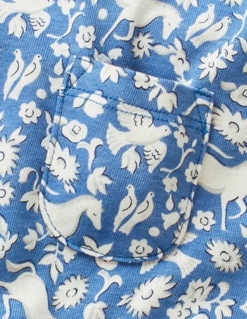 Fun Jersey Dress - Elizabethan Blue Wild Ponies Fun Jersey Dress - Elizabethan Blue Wild Ponies