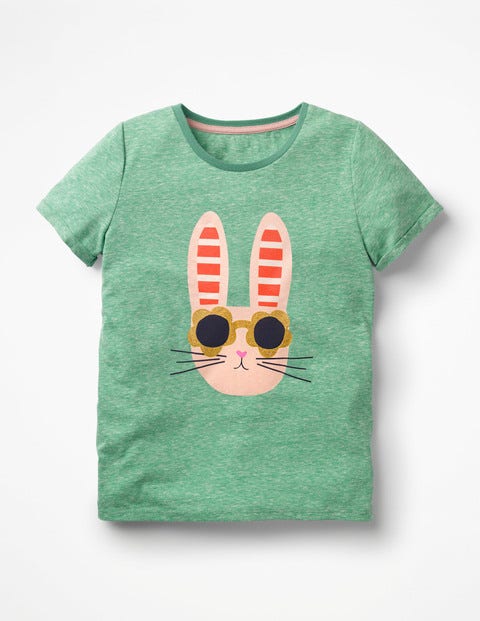 Fun Animal Printed T-Shirt - Jungle Green Bunny Fun Animal Printed T-Shirt - Jungle Green Bunny