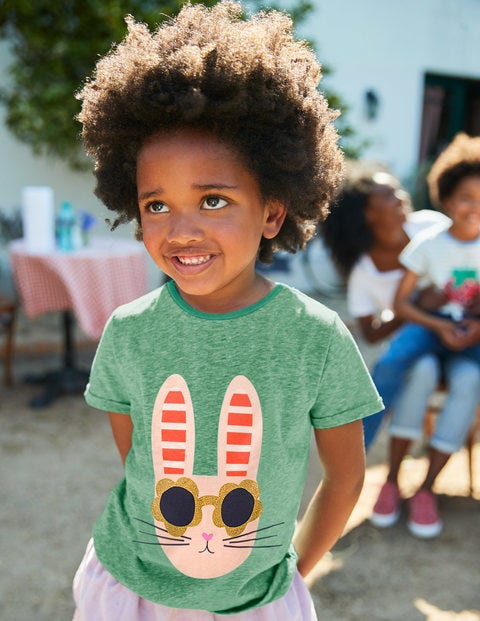 Fun Animal Printed T-Shirt - Jungle Green Bunny Fun Animal Printed T-Shirt - Jungle Green Bunny