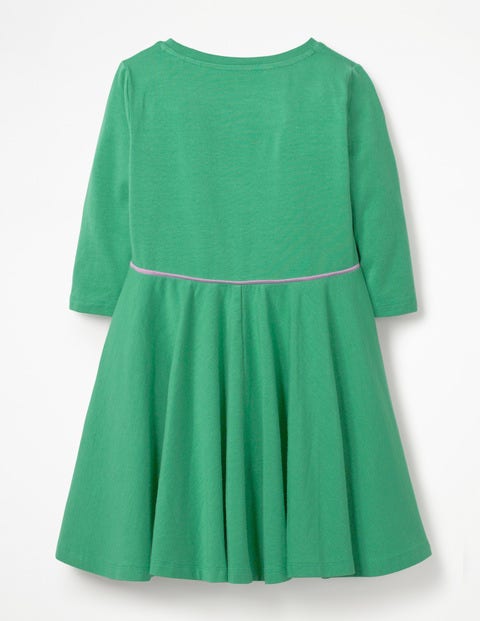 Embroidered Ballerina Dress - Jungle Green Embroidered Ballerina Dress - Jungle Green