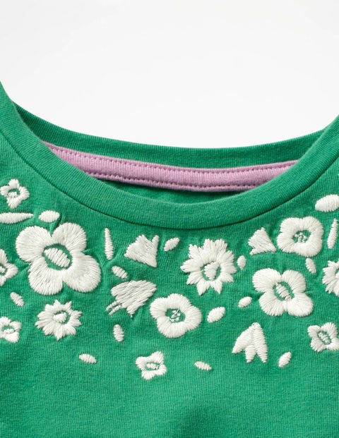 Embroidered Ballerina Dress - Jungle Green Embroidered Ballerina Dress - Jungle Green