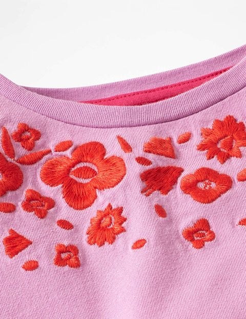 Embroidered Ballerina Dress - Lilac Pink Embroidered Ballerina Dress - Lilac Pink