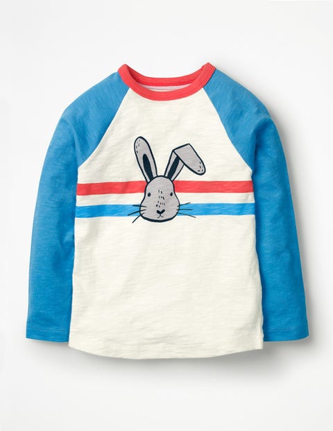 Animal Raglan T-Shirt - Ivory Bunny Animal Raglan T-Shirt - Ivory Bunny