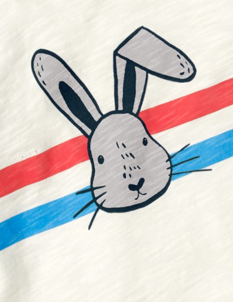 Animal Raglan T-Shirt - Ivory Bunny Animal Raglan T-Shirt - Ivory Bunny