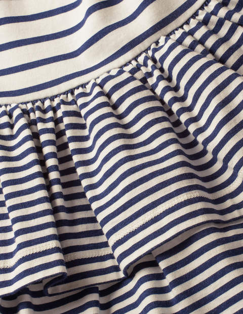 Stripy Jersey Dress - College Blue/Ivory Stripy Jersey Dress - College Blue/Ivory