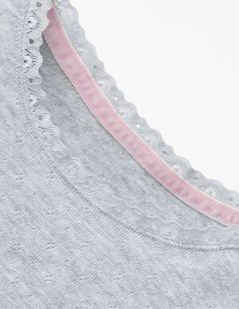 Supersoft Pointelle T-shirt - Grey Marl Supersoft Pointelle T-shirt - Grey Marl