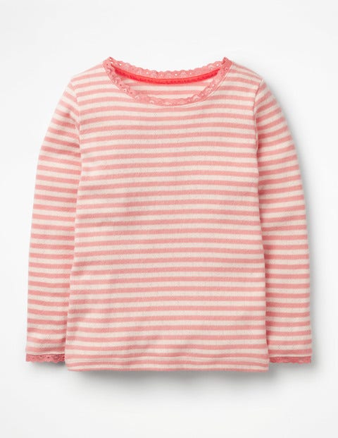 Supersoft Pointelle T-Shirt - Almond Blossom Pink/Ivory Supersoft Pointelle T-Shirt - Almond Blossom Pink/Ivory