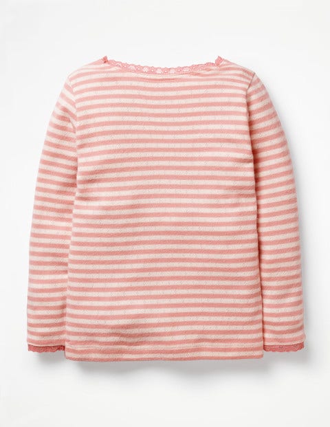 Supersoft Pointelle T-Shirt - Almond Blossom Pink/Ivory Supersoft Pointelle T-Shirt - Almond Blossom Pink/Ivory