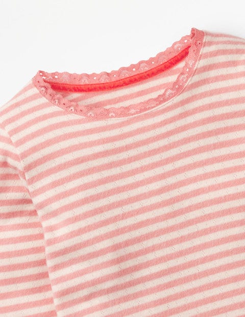 Supersoft Pointelle T-Shirt - Almond Blossom Pink/Ivory Supersoft Pointelle T-Shirt - Almond Blossom Pink/Ivory